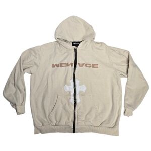 MENACE‎ ComplexCon exclusive No One Owes You beige zip up sweatshirt hoodie XL